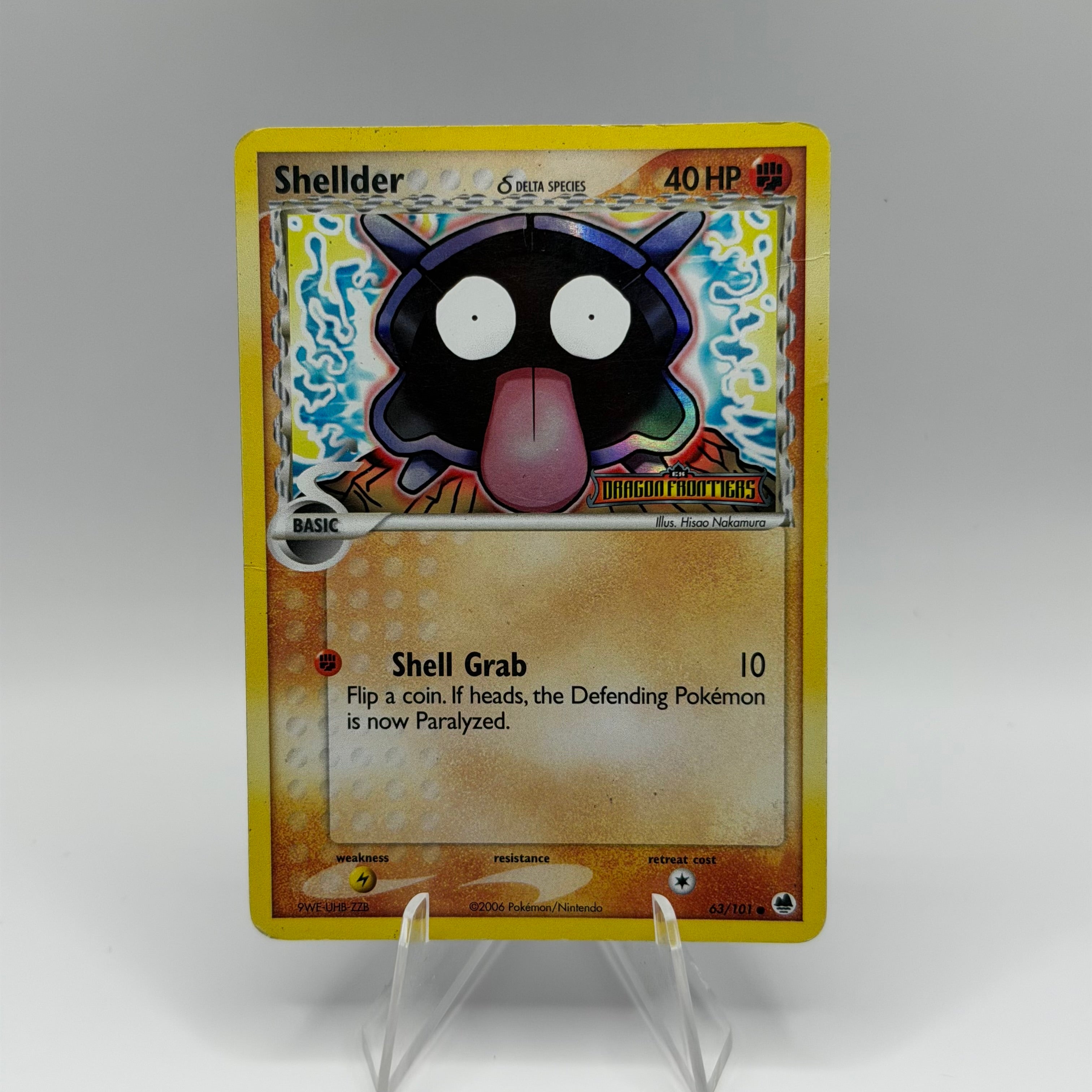 Shellder δ Delta Species revers holo (DF 63)
EX Dragon Frontiers #0227