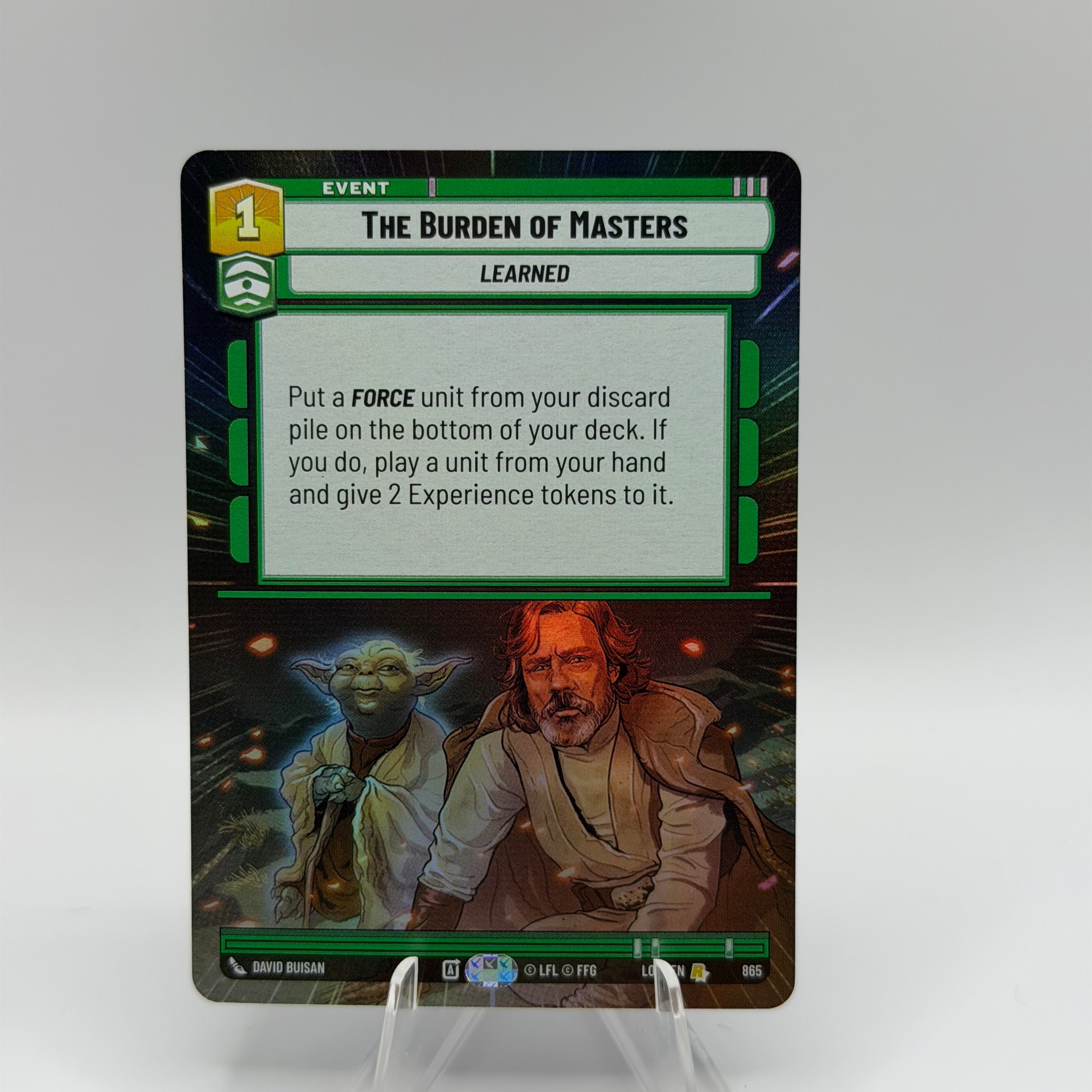 The Burden of Masters (Hyperspace Foil) - Legends of the Force (LOF) #0278