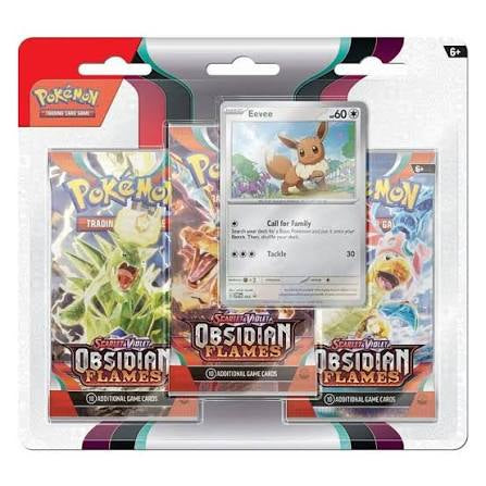 Pokémon Scarlet & Violet 3: Obsidian Flames 3-Pack Blister: Eevee